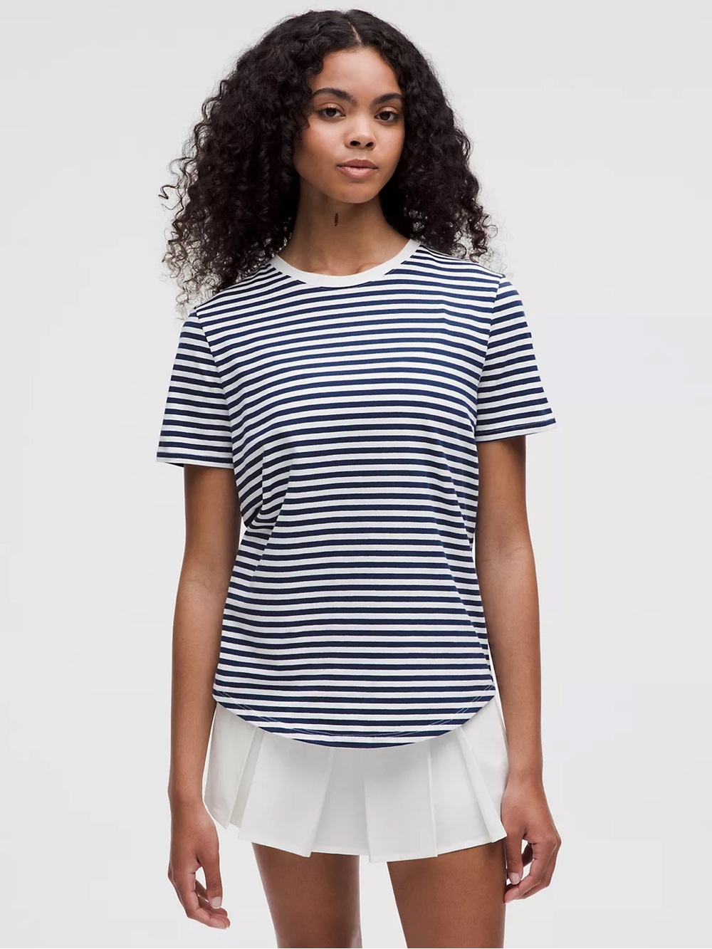 NWOT Lululemon Love Crewneck Tee Navy White Stripe